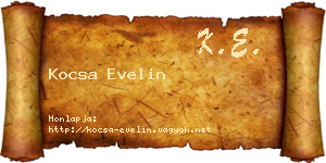 Kocsa Evelin névjegykártya